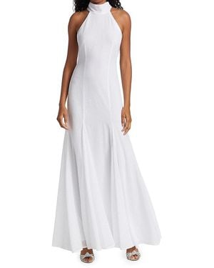 Galvan London Fortaleza Halterneck Gown - White