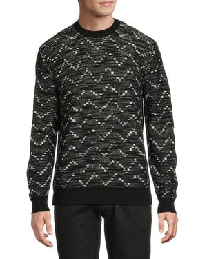 Missoni Zigzag Wool Crewneck Sweater - Black
