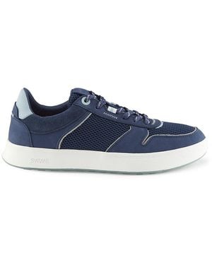 Swims Strada Textured Low-Top Sneakers - Blue