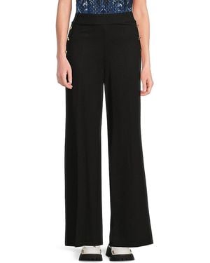 Karl Lagerfeld Sailor Silky Ponte Trousers - Black