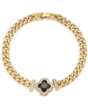 Eye Candy LA Luxe 14K Goldplated & Cubic Zirconia Chain Bracelet - Metallic