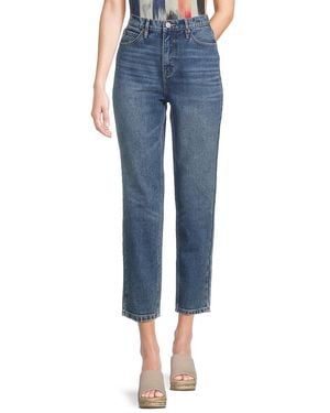 Nicole Miller High Rise Tapered Leg Jeans - Blue