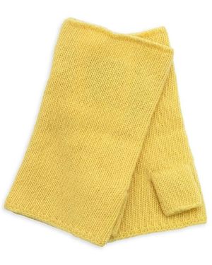 Portolano Cashmere Fingerless Gloves - Yellow