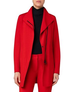 Akris Punto Zip-front Coat - Red