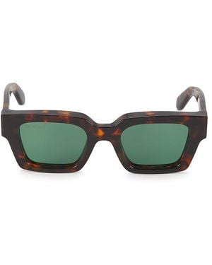 Off-White c/o Virgil Abloh Virgil 50Mm Solid Lens Square Plastic Sunglasses - Green