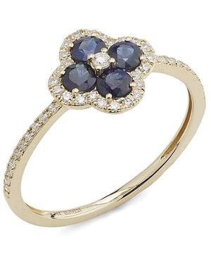 Saks Fifth Avenue 14K, Sapphire & 0.17 Tcw Diamond Ring - White