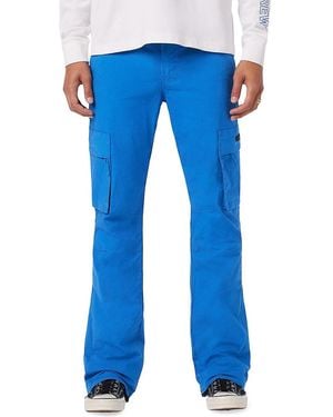 Hudson Jeans Walker Stretch Kick Flare Cargo Pants - Blue