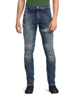 G-Star Rackam 3D Skinny Washed Jeans - Blue