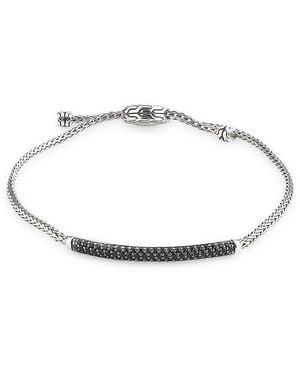 John Hardy Essentials Sterling, Treated Sapphire & Spinel Bolo Bracelet - White