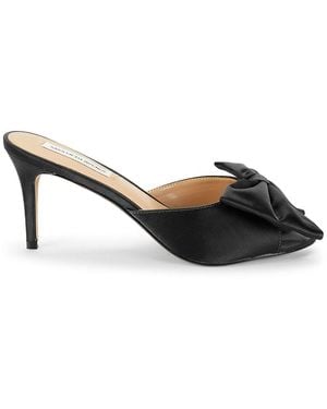 Saks Fifth Avenue Luna 81mm Bow Satin Stiletto Sandals - Black