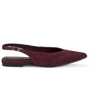Calvin Klein Galiana Suede Point-Toe Slingback Flats - Purple
