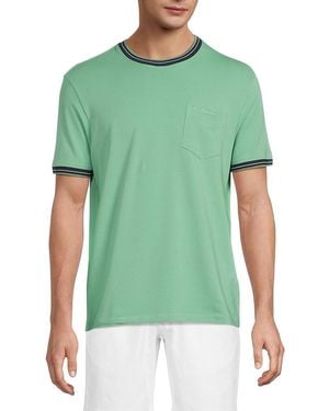 Ben Sherman Signature Cotton-Blend Ringer T-Shirt - Blue