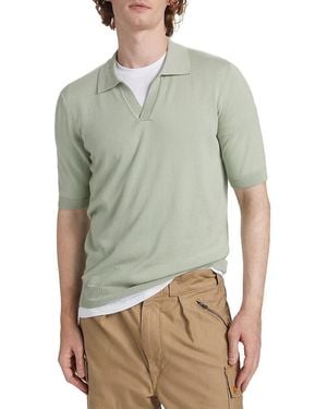 Saks Fifth Avenue Collection Johnny Collar Polo - Green