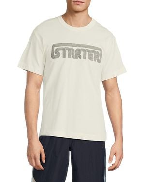 Starter Logo-Graphic Cotton T-Shirt - White