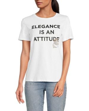 Karl Lagerfeld Elegance Graphic Tee - White