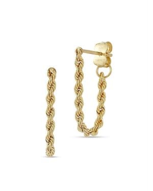 Saks Fifth Avenue 14K Rope Chain Drop Earrings - Metallic