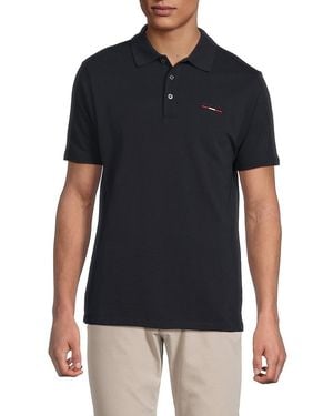 Bally Embroidered Logo Cotton Polo Shirt - Black