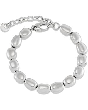 Saks Fifth Avenue Sterling Polished Pebble Link Bracelet/9" - Metallic