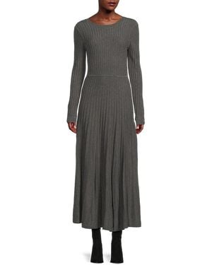 Ba&sh Robe Jazia Ribbed Wool-blend Maxi Dress - Grey