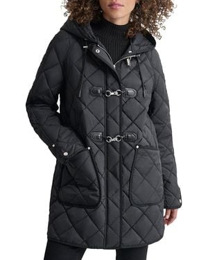 DKNY Toggle Quilted Jacket - Black