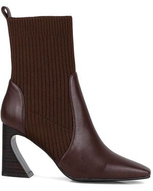 Ninety Union Lexi 75Mm Knit & Napa Bootie - Brown