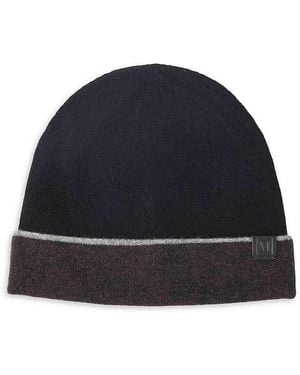 Bruno Magli Reversible Cashmere Beanie - Blue