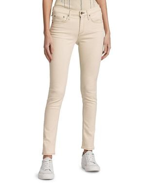 Rag & Bone Cate Mid-Rise Stretch Ankle Skinny Jeans - Natural
