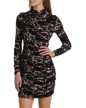 Reiss Carolina Ruched Jersey Minidress - Black