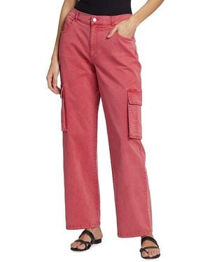 Splendid Mid-Rise Cargo Pants - Red