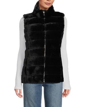 Calvin Klein Faux Fur Vest - Black