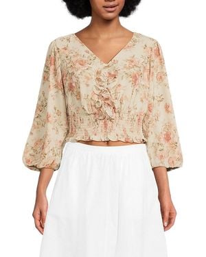 Walter Baker Stefanie Floral Croptop - Natural