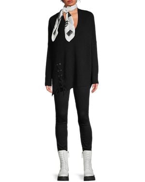 AllSaints Arches Printed Silk Scarf - Black