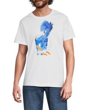 Robert Graham Surf N Sip Graphic Cotton T-Shirt - White