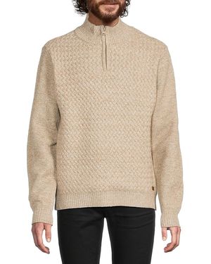 Buffalo David Bitton Wellman Mock Turtleneck Sweater - Natural