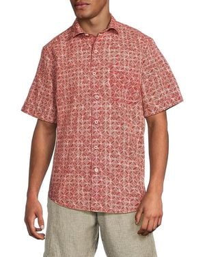 Tommy Bahama Printed Cotton Shirt - Red
