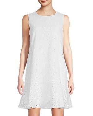 Kobi Halperin Leora Cotton Eyelet Shift Dress - White