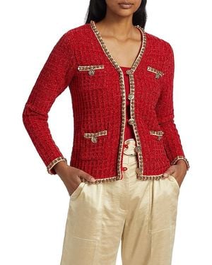 Tahari Heritage Giorgia Knit Jacket - Red