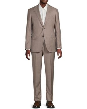 Samuelsohn Sharkskin Wool Classic Fit Suit - Grey