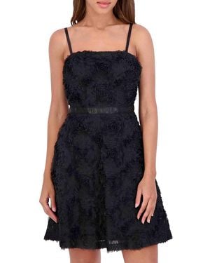 Kensie Floral Fit & Flare Mini Dress - Blue
