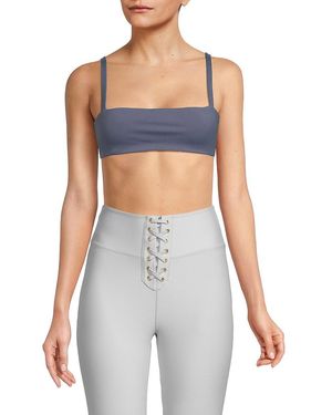 WeWoreWhat Nylon-Blend Cami Bandeau Bra Top - Blue
