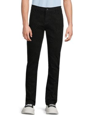 RTA Print Cotton Blend Jeans - Black