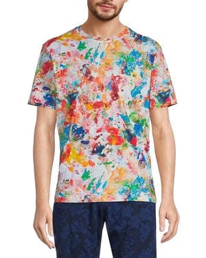 Robert Graham Terni Paint Splash Tee - Red