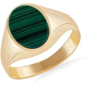 Saks Fifth Avenue 14K & Malachite Signet Ring - Multicolor