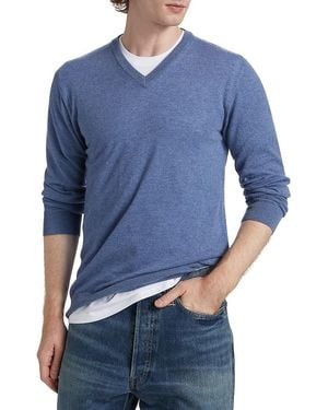 Saks Fifth Avenue Collection Cashmere V-Neck Jumper - Blue