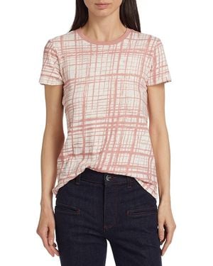 ATM Crosshatch Schoolboy Slub Cotton T-Shirt - Red