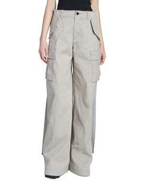 Sacai Embroidered Wool Wide-Leg Pant in Black | Lyst