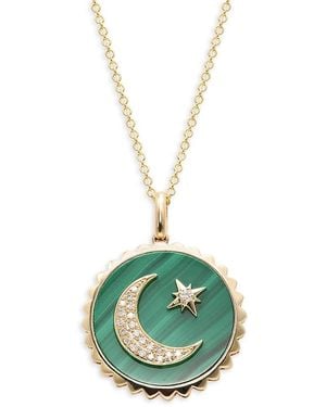Effy 14K, Malachite & Diamond Pendant Necklace - Green