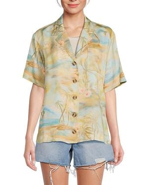 Zimmermann Illuminate Tropical Camp Shirt - Natural
