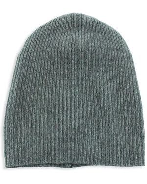 Portolano Ribbed Cashmere Beanie - Green