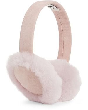 UGG Shearling Sheepskin Earmuffs - Pink